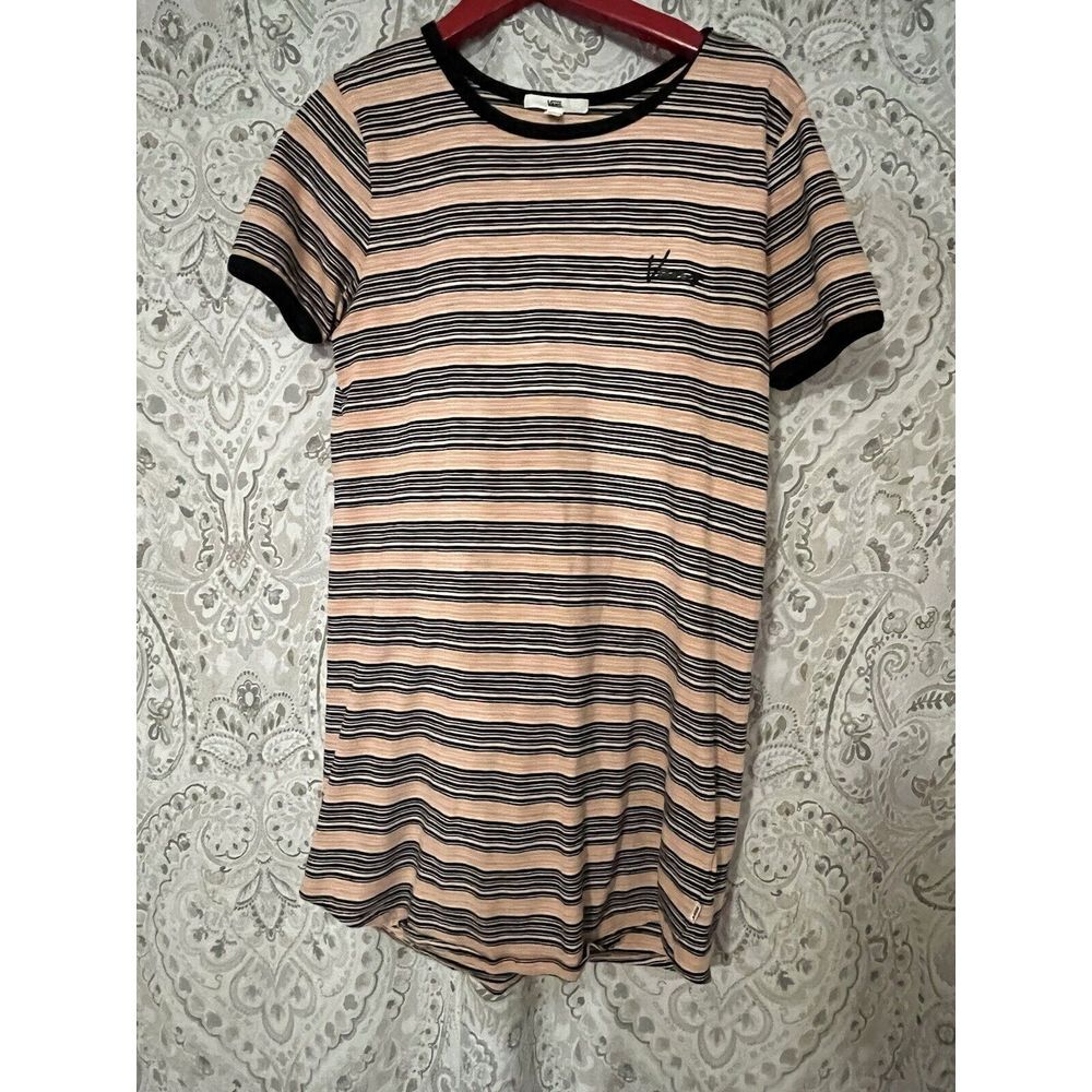 Vans Off The Wall Stripe Ringer T-shirt Dress Size XS